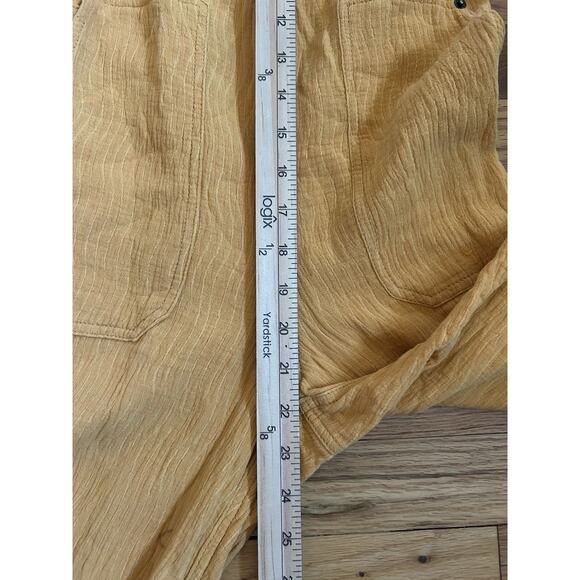 BDG Urban Outfitters Size Small Yellow Summer Jumpsuit Gauzy Cotton Linen Blend - Picture 7 of 8